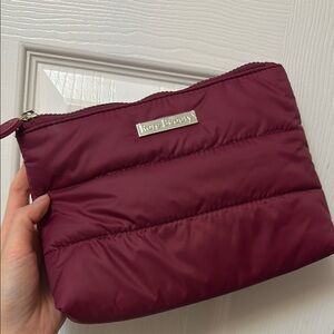Rare Beauty Burgundy Cosmetic Bag